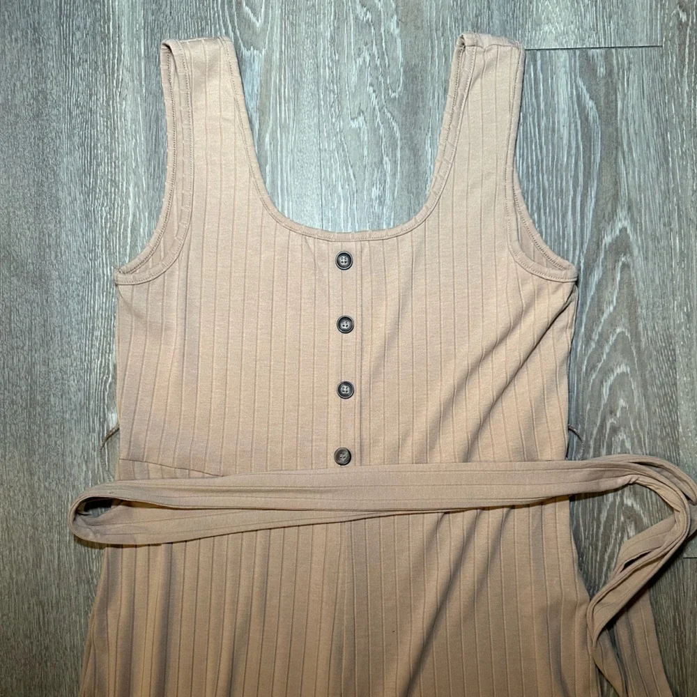 Pink Lily Ribbed Jumpsuit - Picture 2 of 2